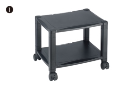 Aidata 二層移動式萬用事務機平台 附輪子